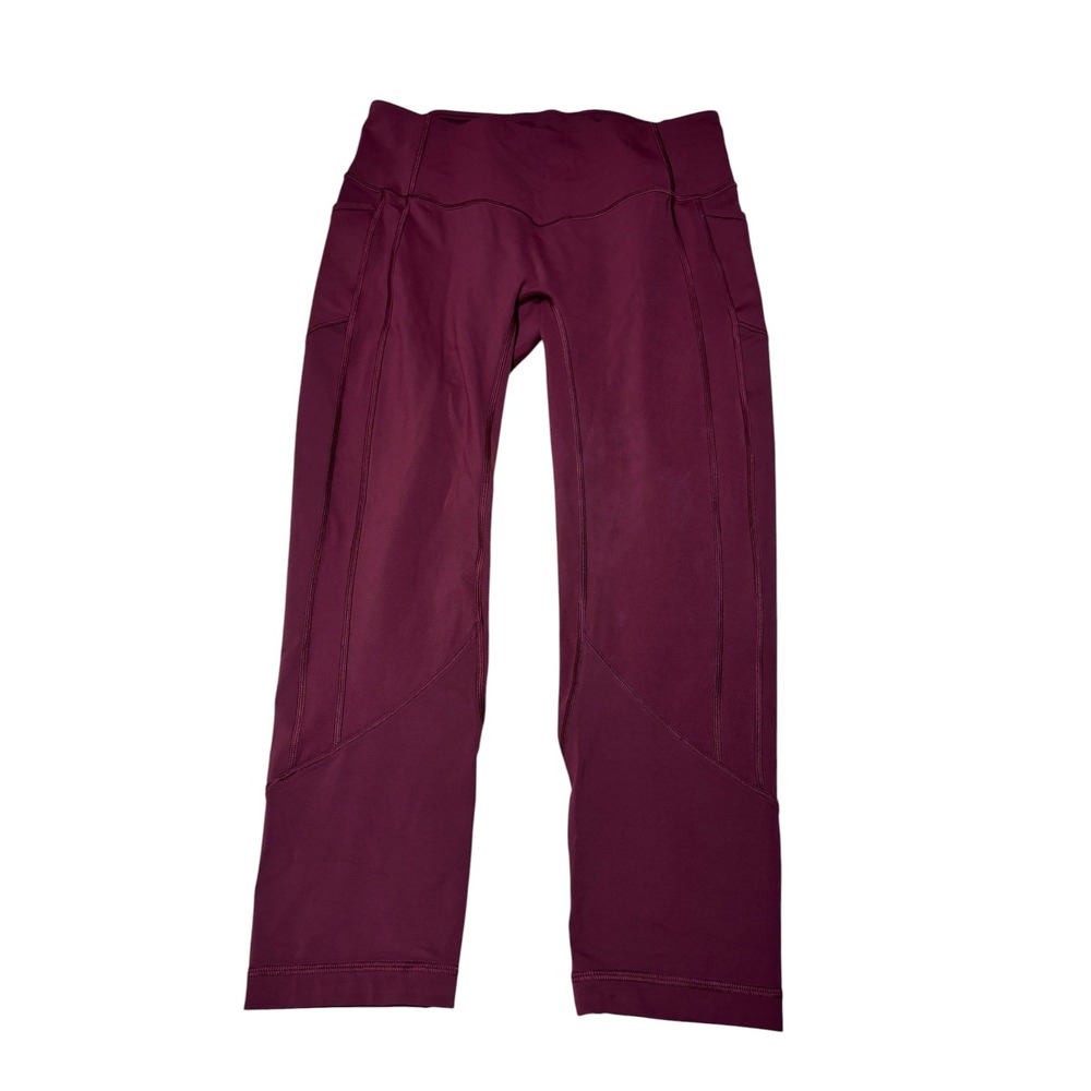 Lululemon All The Right Places Crop II 23" Burgundy Womens 12 30X23 High